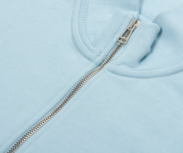 Belstaff Full Zip Through Chest Logo Sweat Skyline Blue