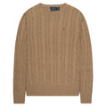Ralph Lauren Caramel Cotton Cable Knit Sweater