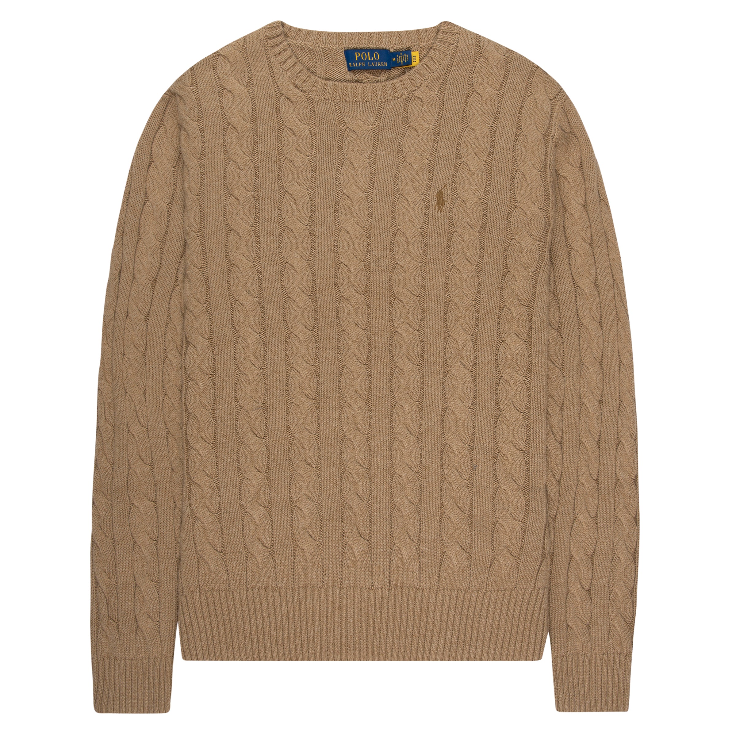 Ralph Lauren Caramel Cotton Cable Knit Sweater