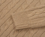 Ralph Lauren Caramel Cotton Cable Knit Sweater