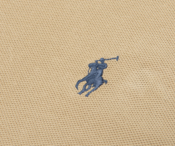 Polo Ralph Lauren Khaki Stretch Mesh Slim Fit Polo
