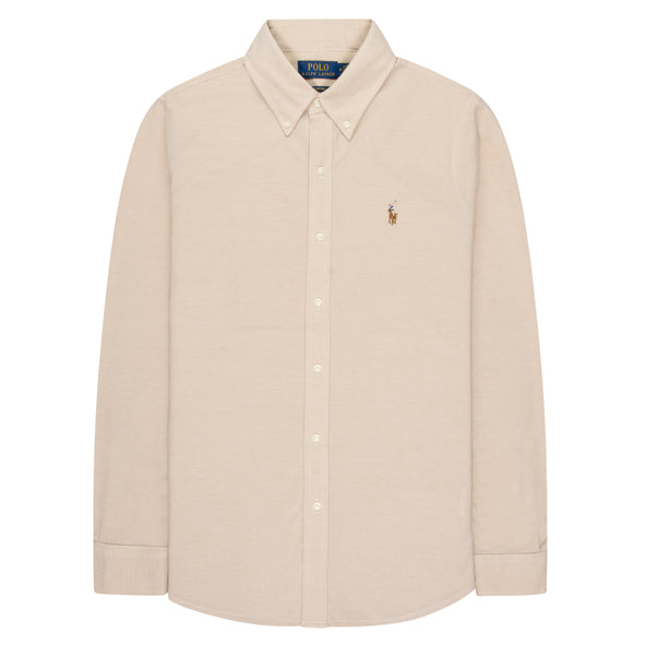 Polo Ralph Lauren Beige Knit Oxford Shirt