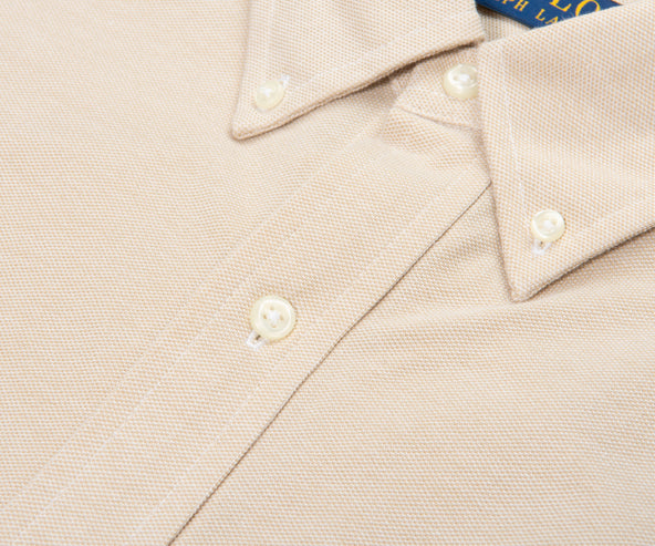 Polo Ralph Lauren Beige Knit Oxford Shirt