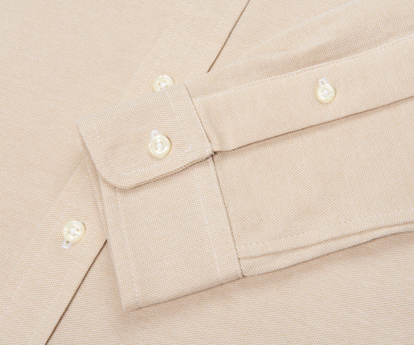 Polo Ralph Lauren Beige Knit Oxford Shirt