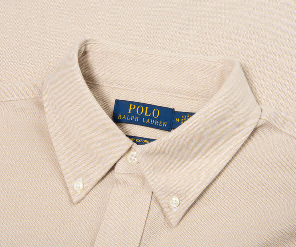 Polo Ralph Lauren Beige Knit Oxford Shirt