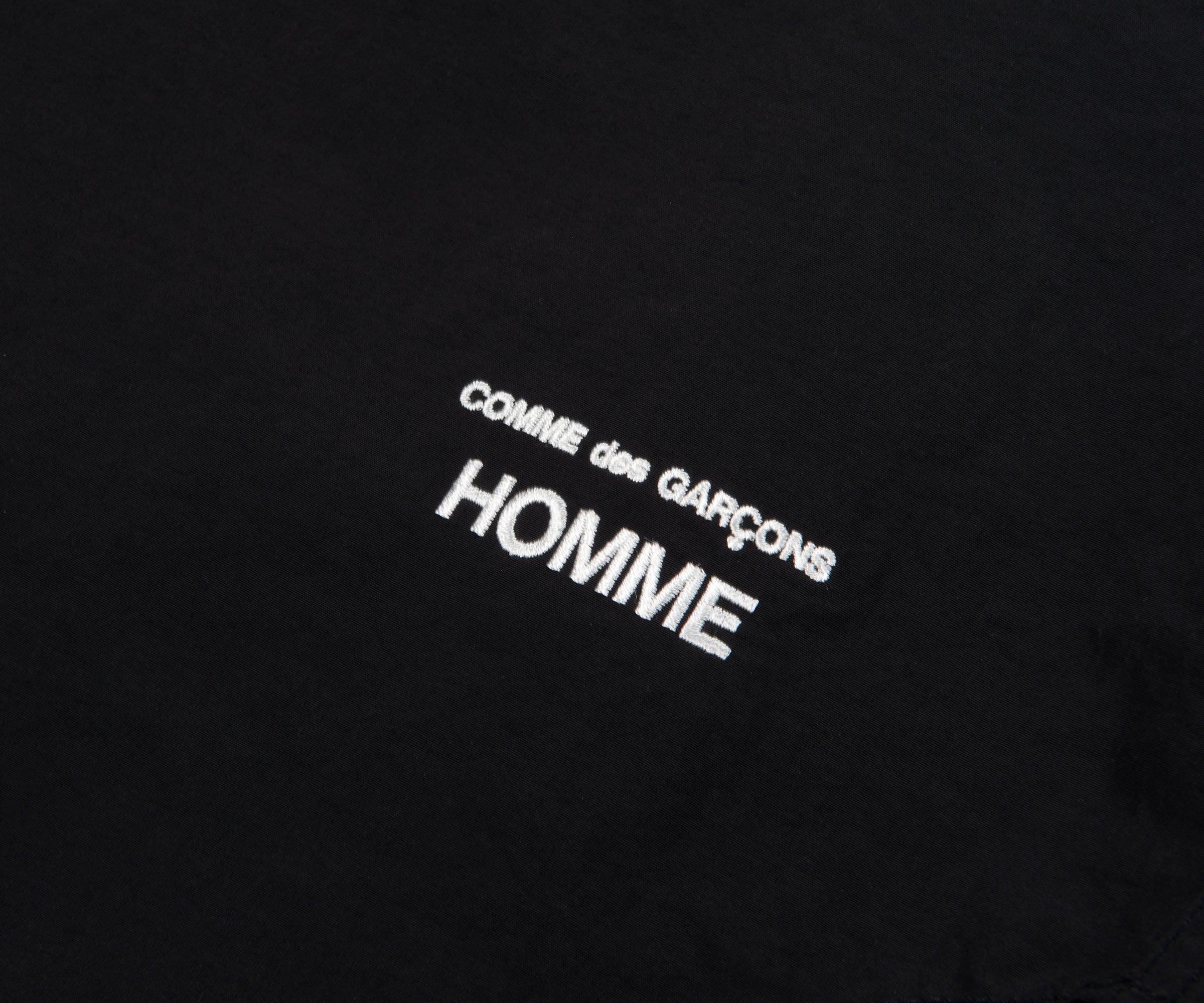 Comme Des Garcons Hem SS Logo Nylon Shirt Black