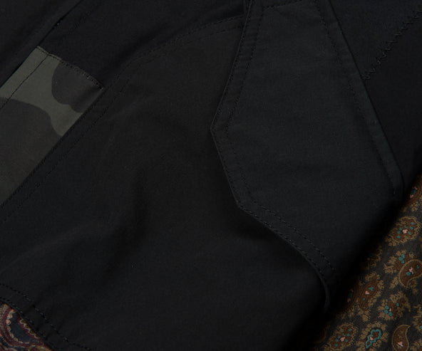 Comme Des Garcons Patchwork Bomber Jacket Black