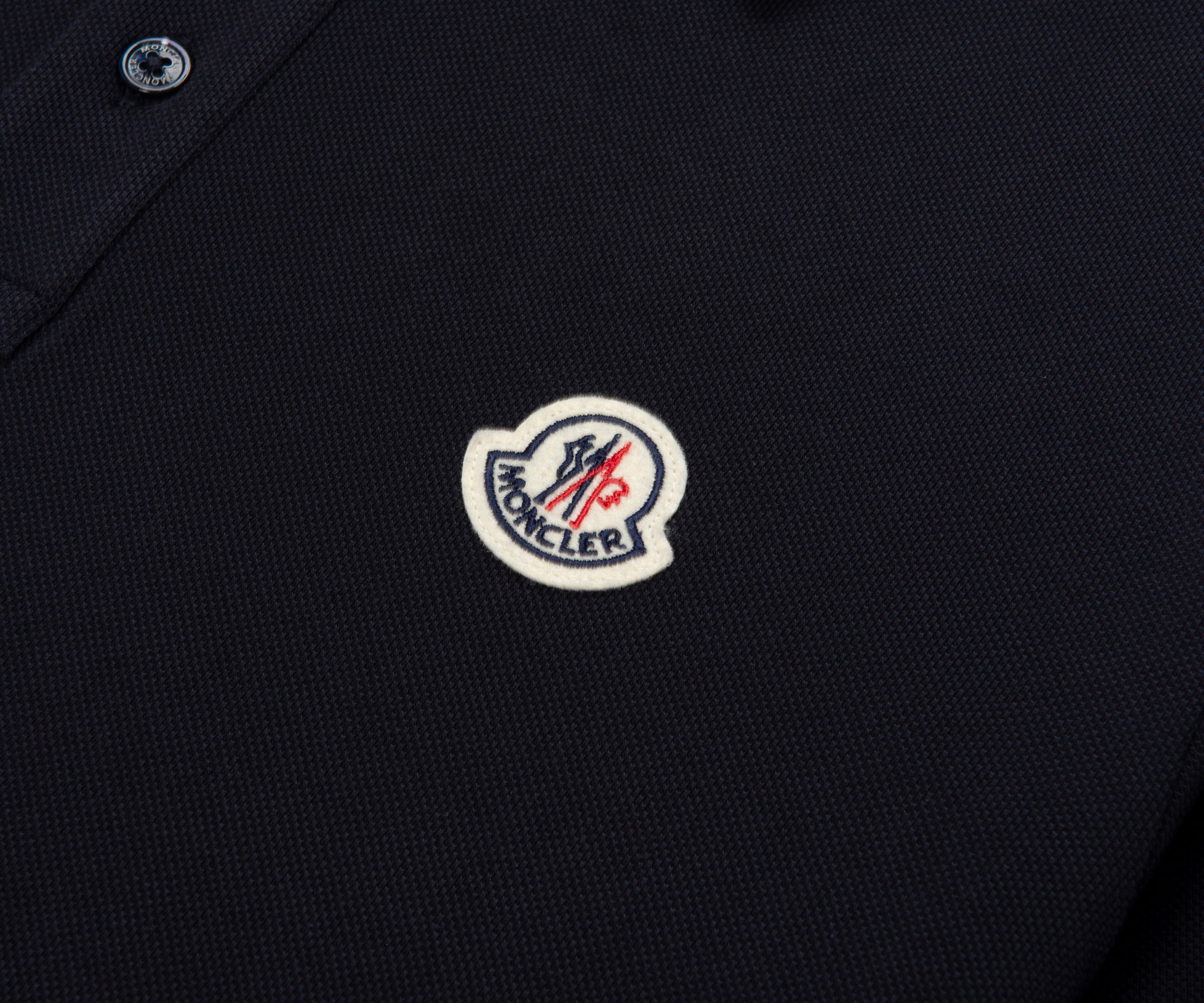 Moncler Navy Logo Patch Piquet Polo