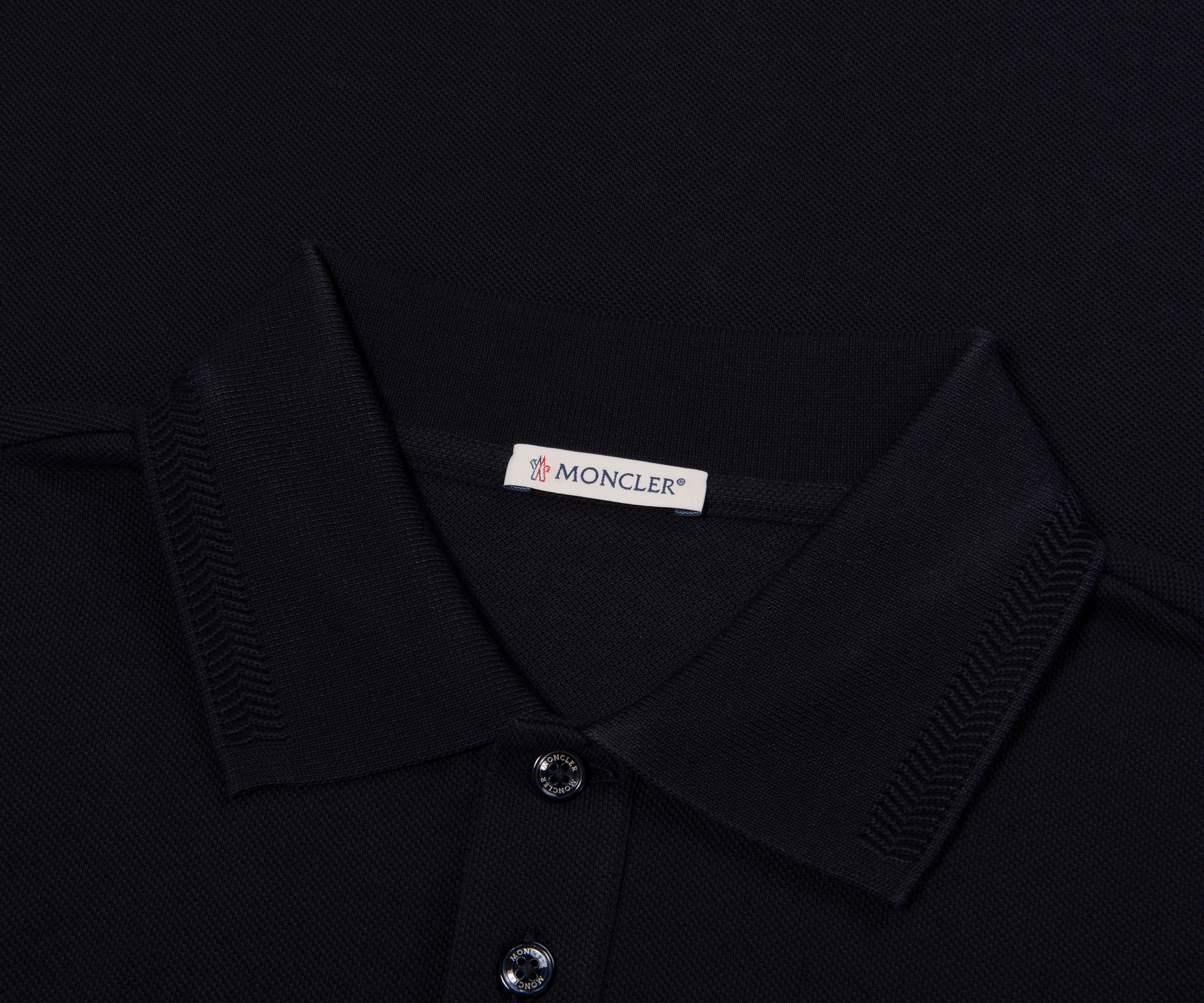 Moncler Navy Logo Patch Piquet Polo