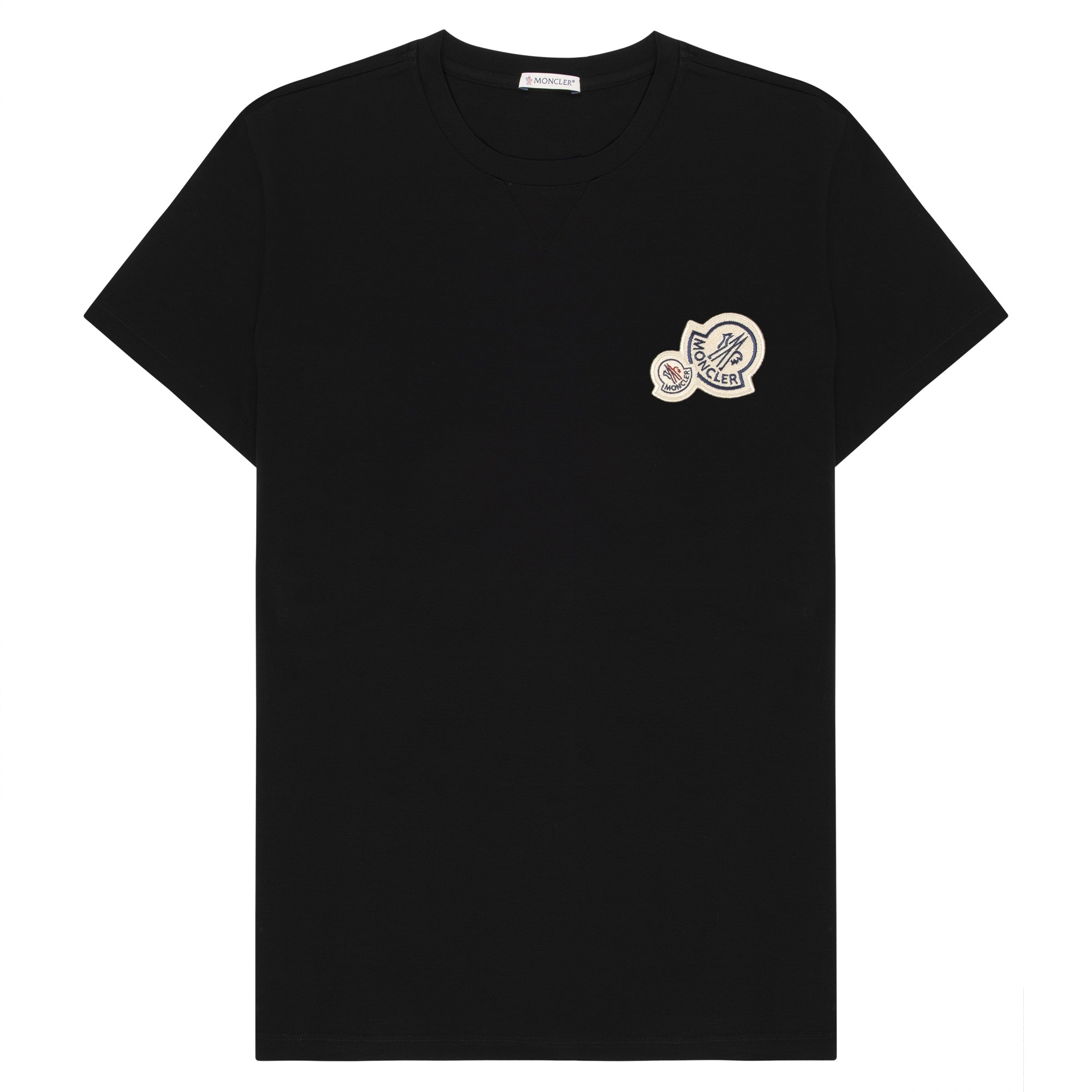 Moncler Black Double Patch Logo T-Shirt