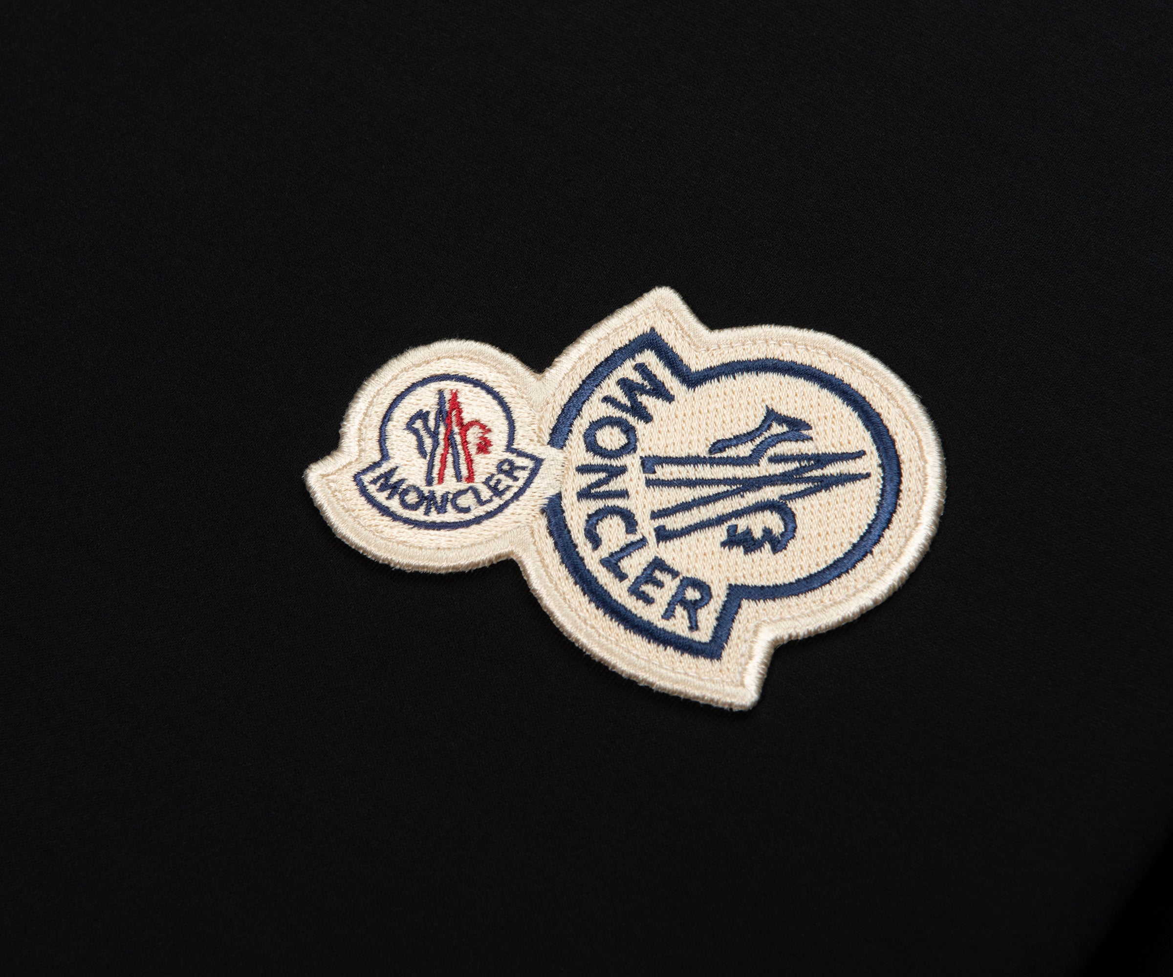 Moncler Black Double Patch Logo T-Shirt