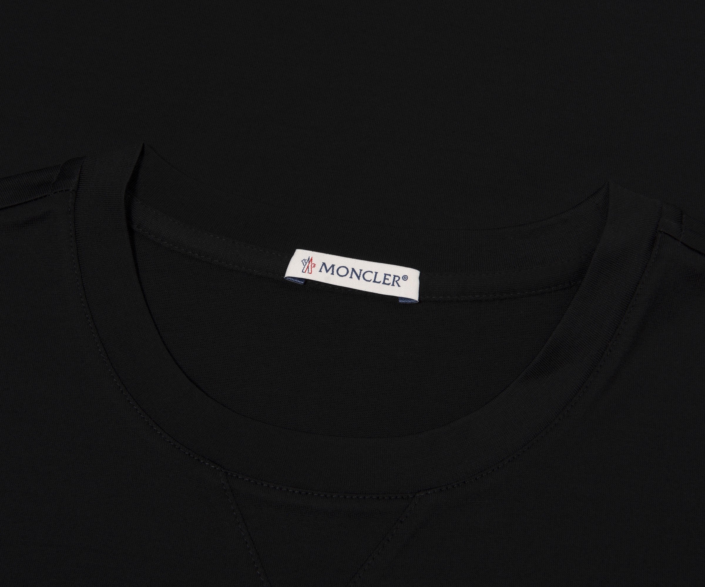 Moncler Black Double Patch Logo T-Shirt