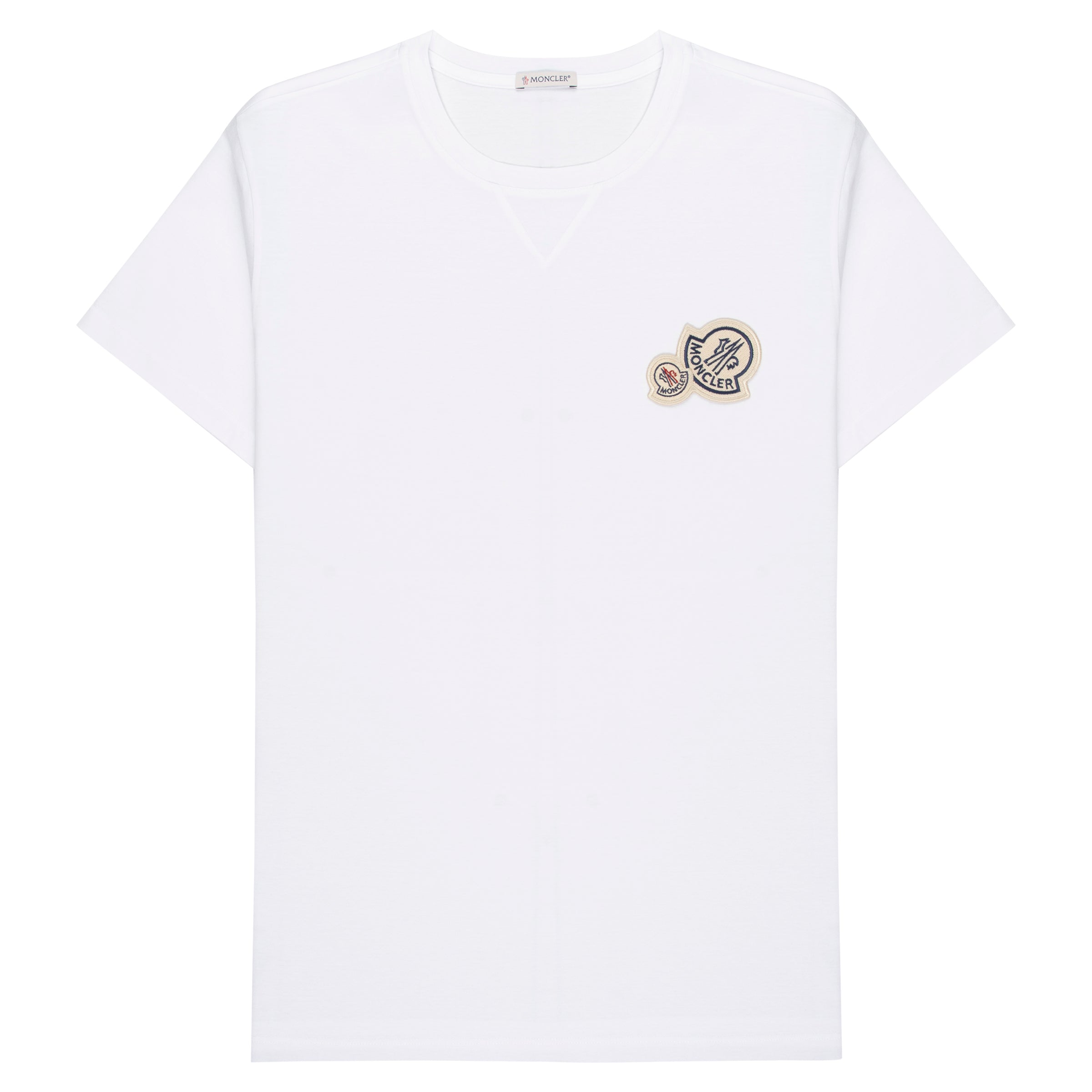 Moncler White Double Patch Logo T-Shirt