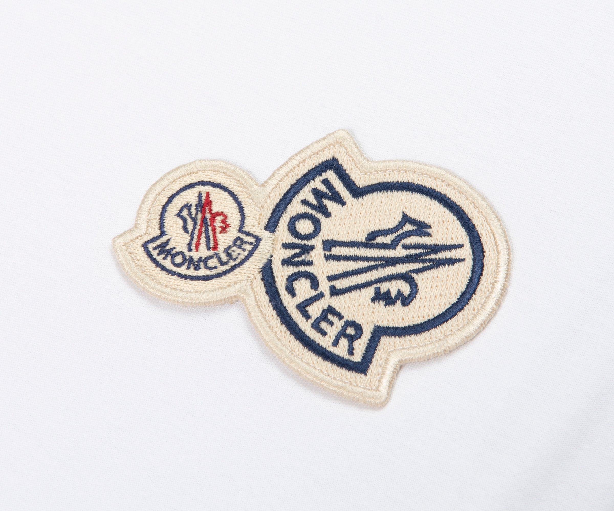 Moncler White Double Patch Logo T-Shirt