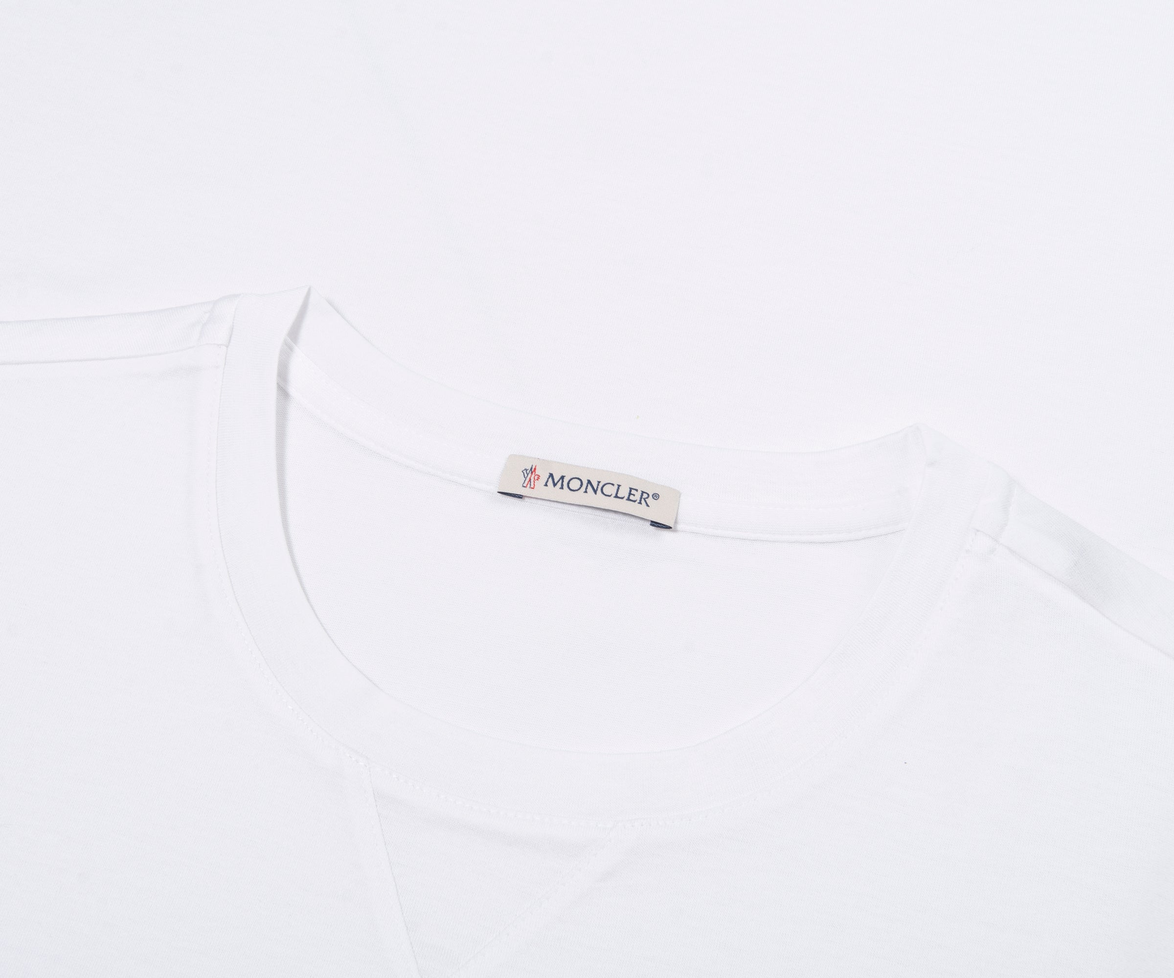 Moncler White Double Patch Logo T-Shirt