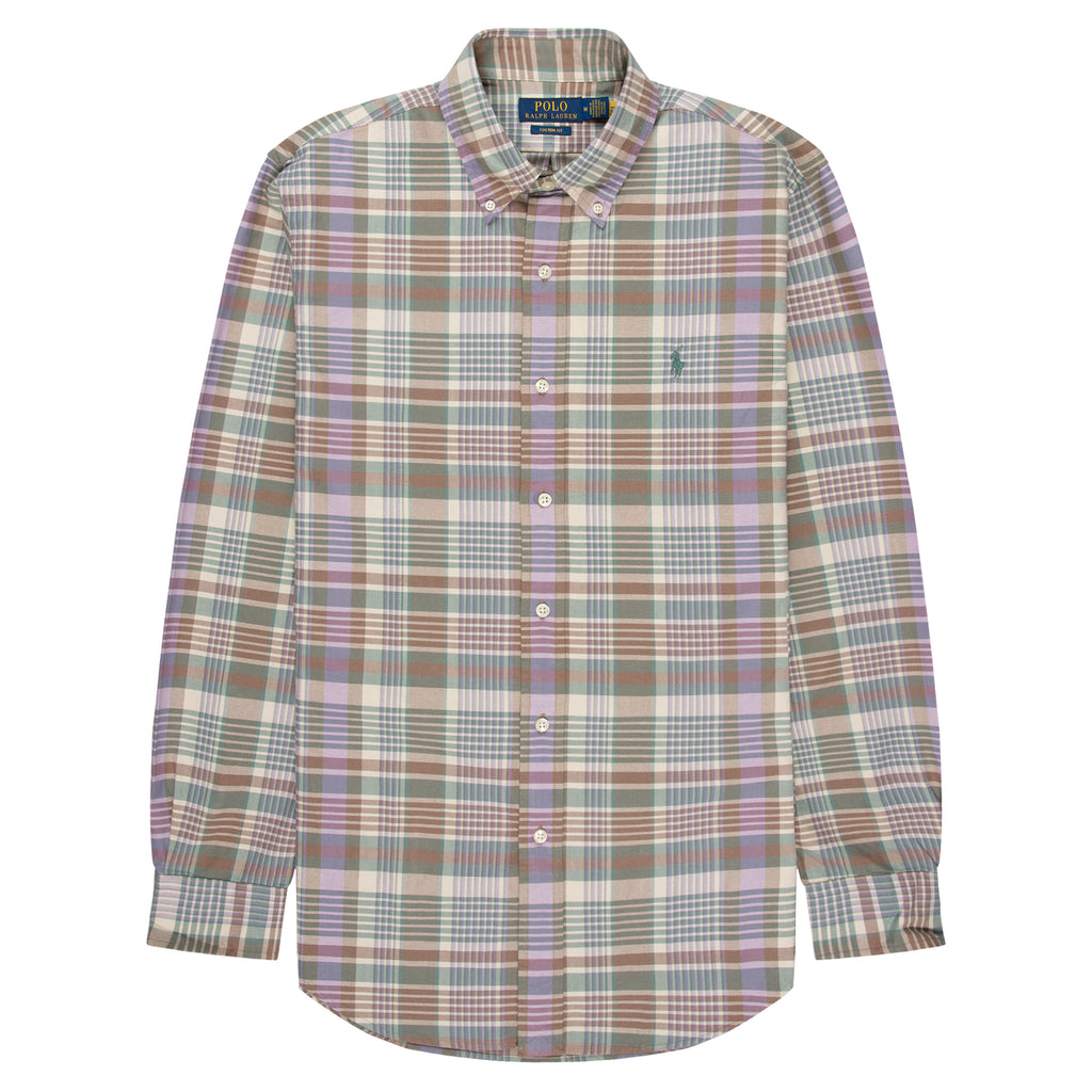 Ralph Lauren Green Multi Check Custom Fit Shirt