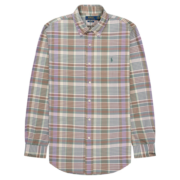 Polo Ralph Lauren Green Multi Check Custom Fit Shirt