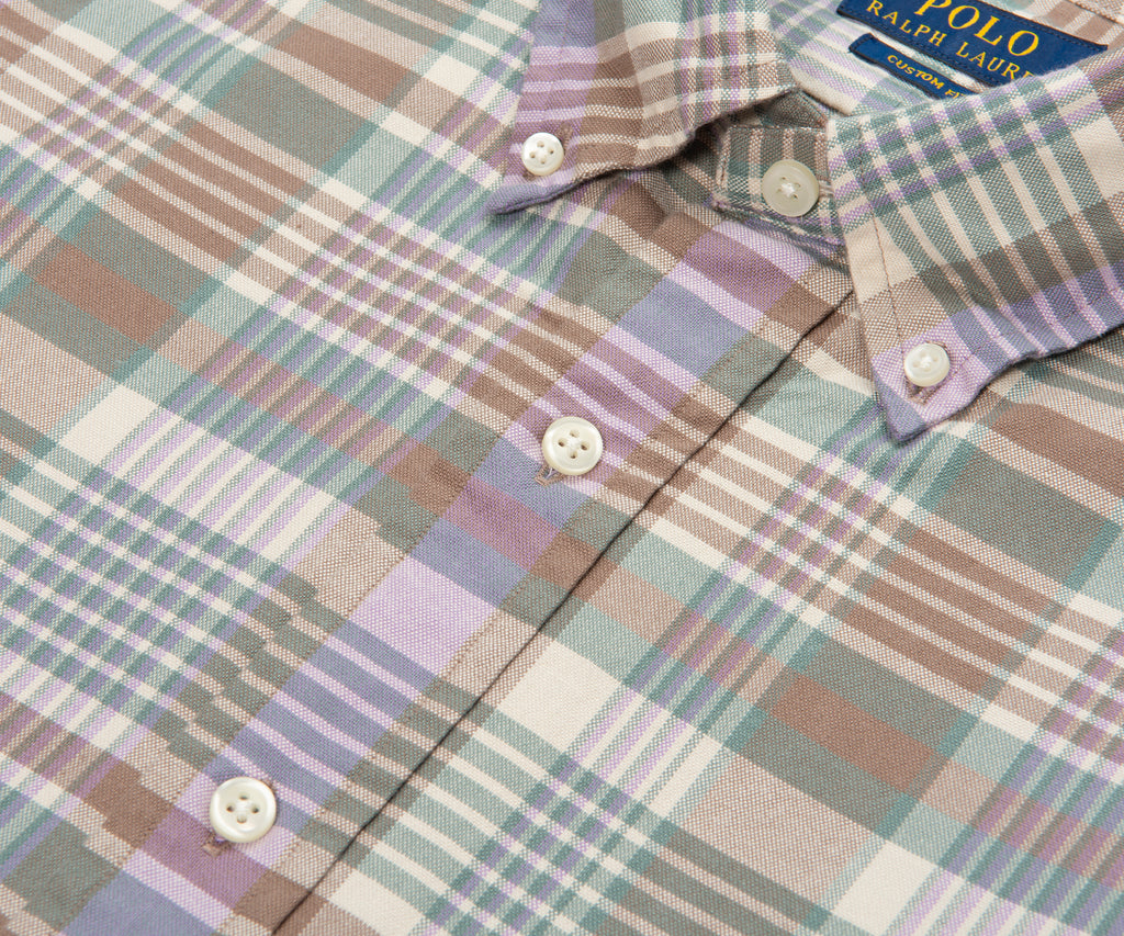 Ralph Lauren Green Multi Check Custom Fit Shirt