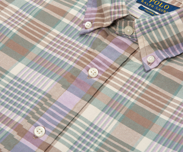 Polo Ralph Lauren Green Multi Check Custom Fit Shirt