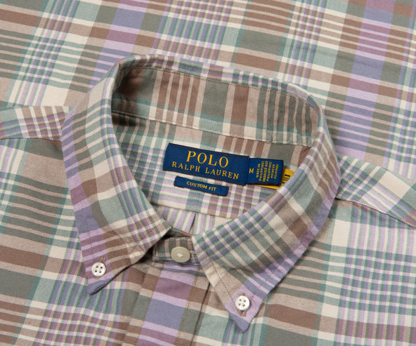 Polo Ralph Lauren Green Multi Check Custom Fit Shirt