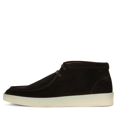 BOSS Clay_Desb_sdw Suede Boot Dark Brown