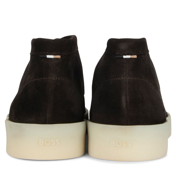BOSS Clay_Desb_sdw Suede Boot Dark Brown