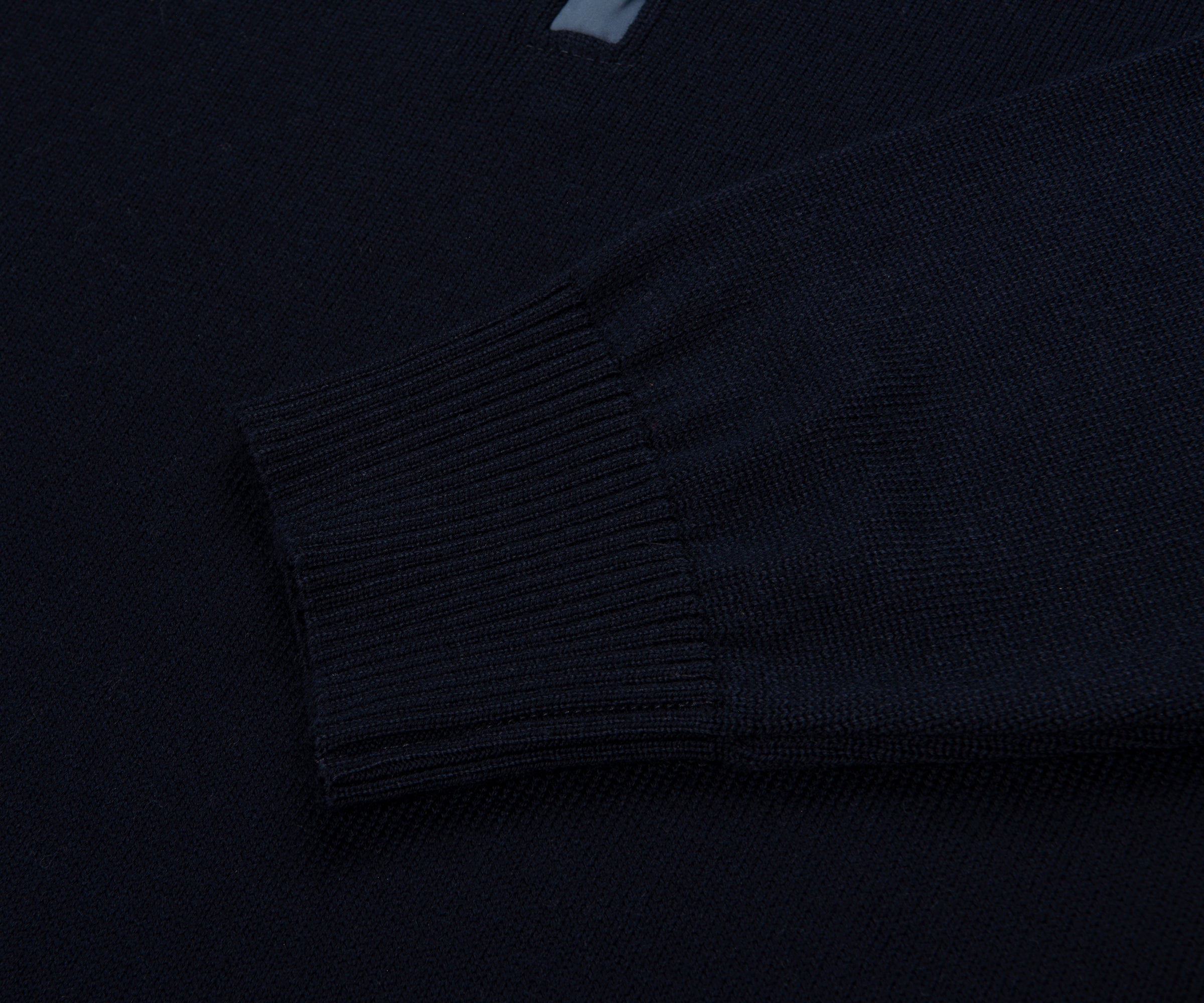 Paul & Shark Navy Knitted 1/4 with Brown Panelling