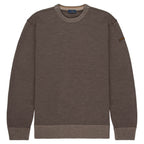 Paul & Shark Brown Knitted Ribbed Crewneck Sweater