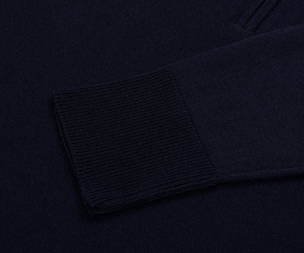Belstaff Kyle Merino Woll Navy 1/4 Zip Sweater