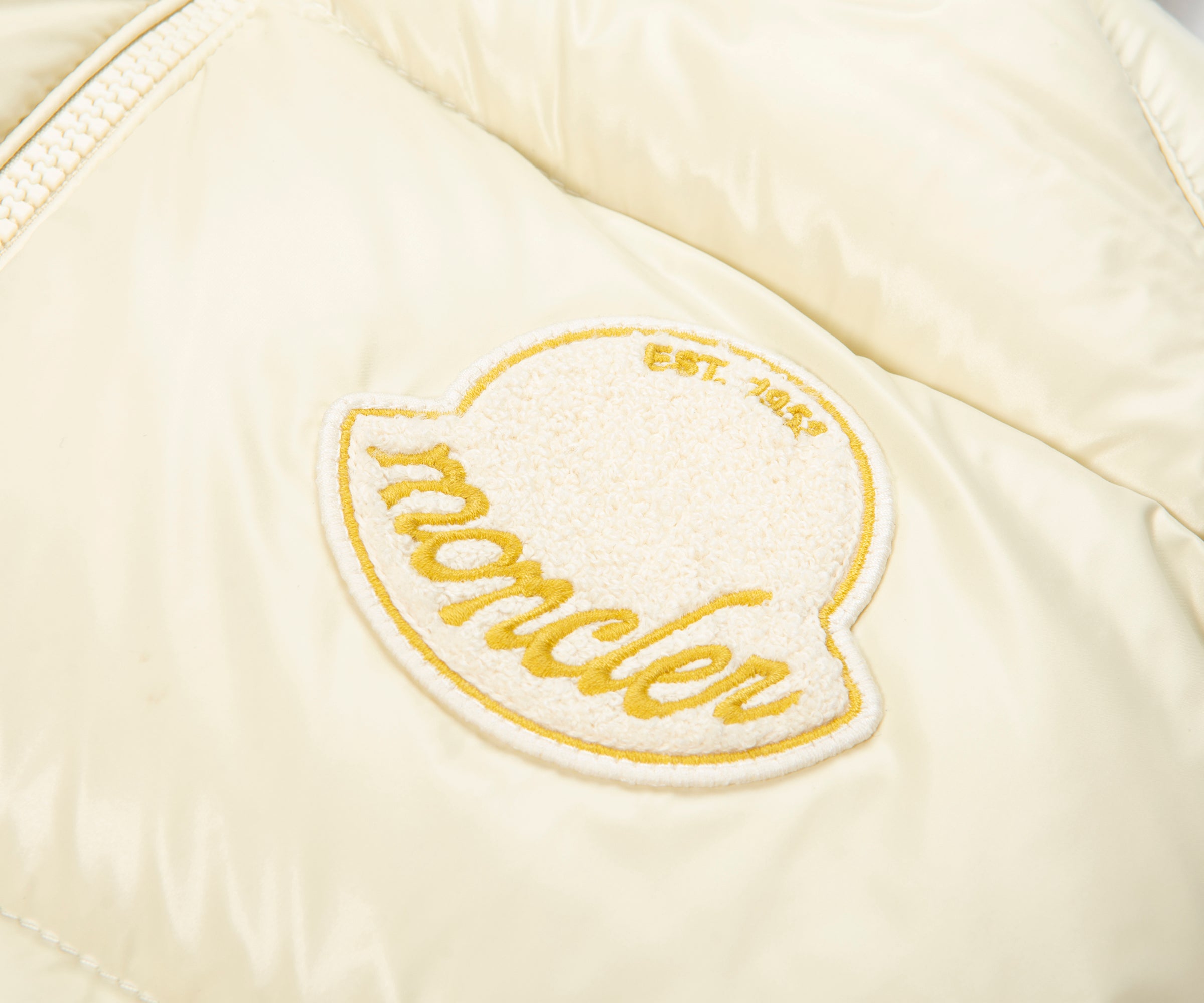 Moncler Lipsi Butter Yellow Felt Logo Gilet