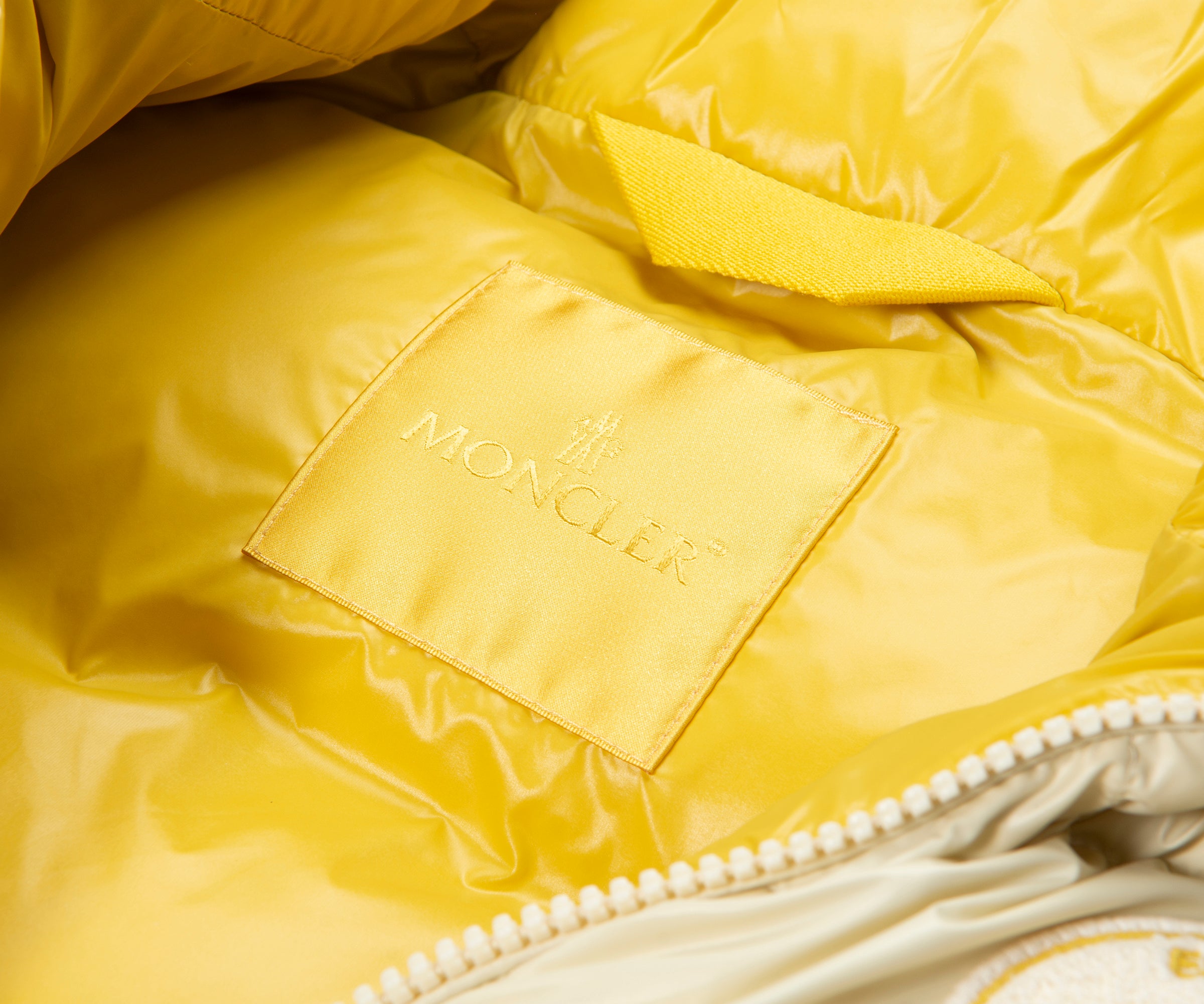 Moncler Lipsi Butter Yellow Felt Logo Gilet