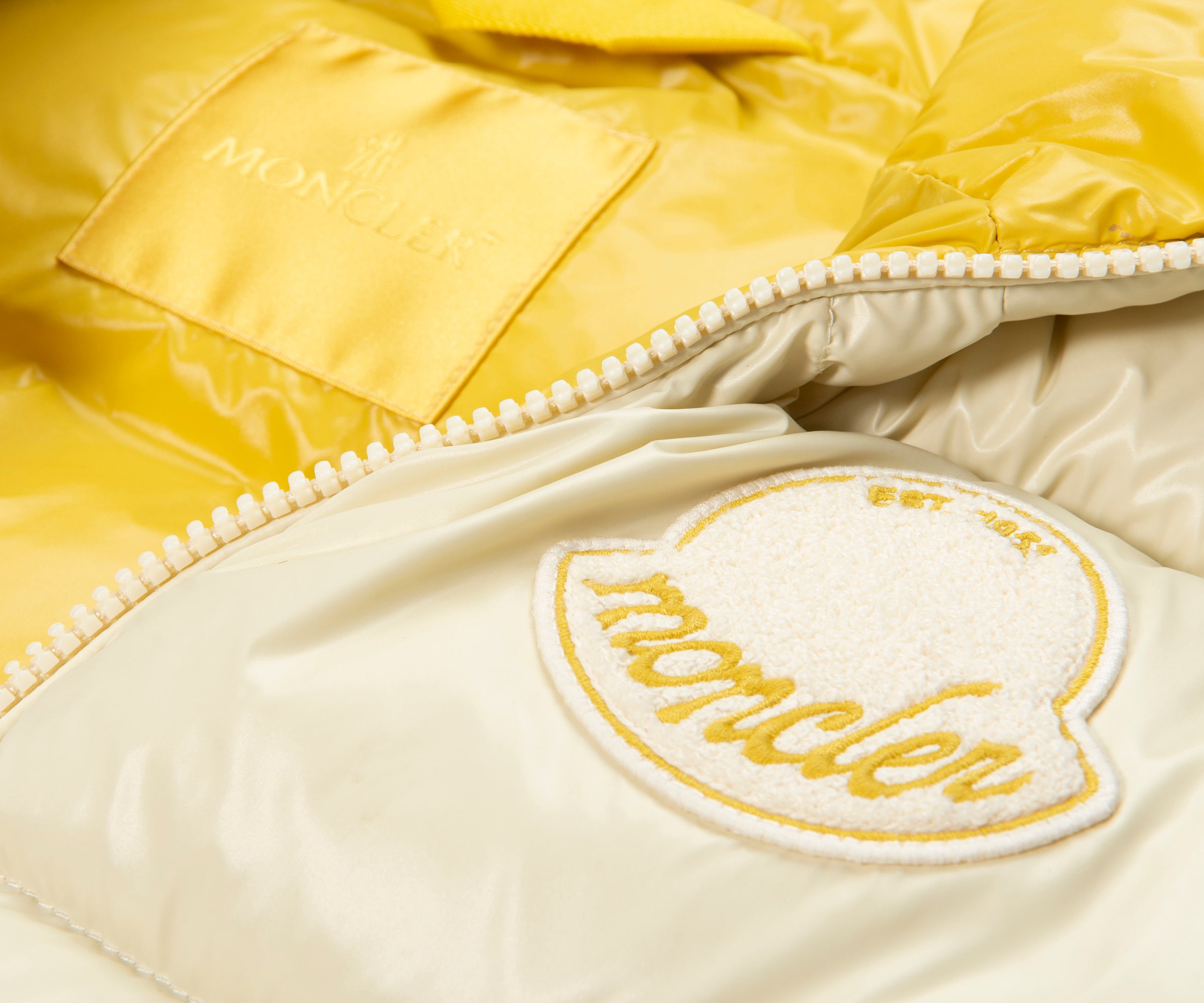 Moncler Lipsi Butter Yellow Felt Logo Gilet