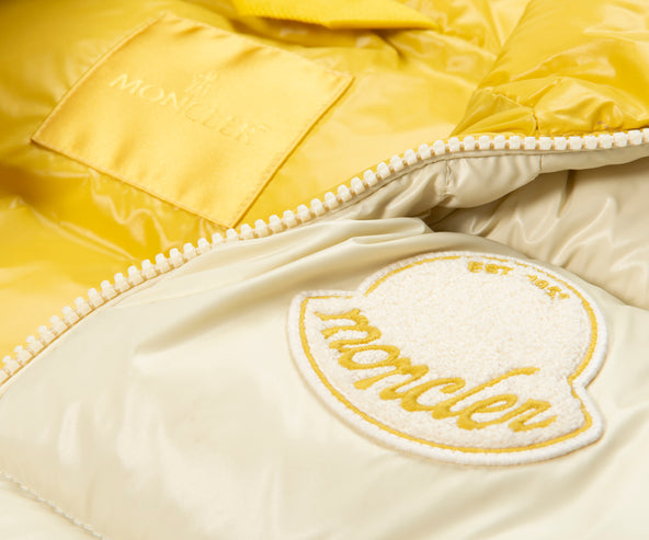 Moncler Lipsi Butter Yellow Felt Logo Gilet
