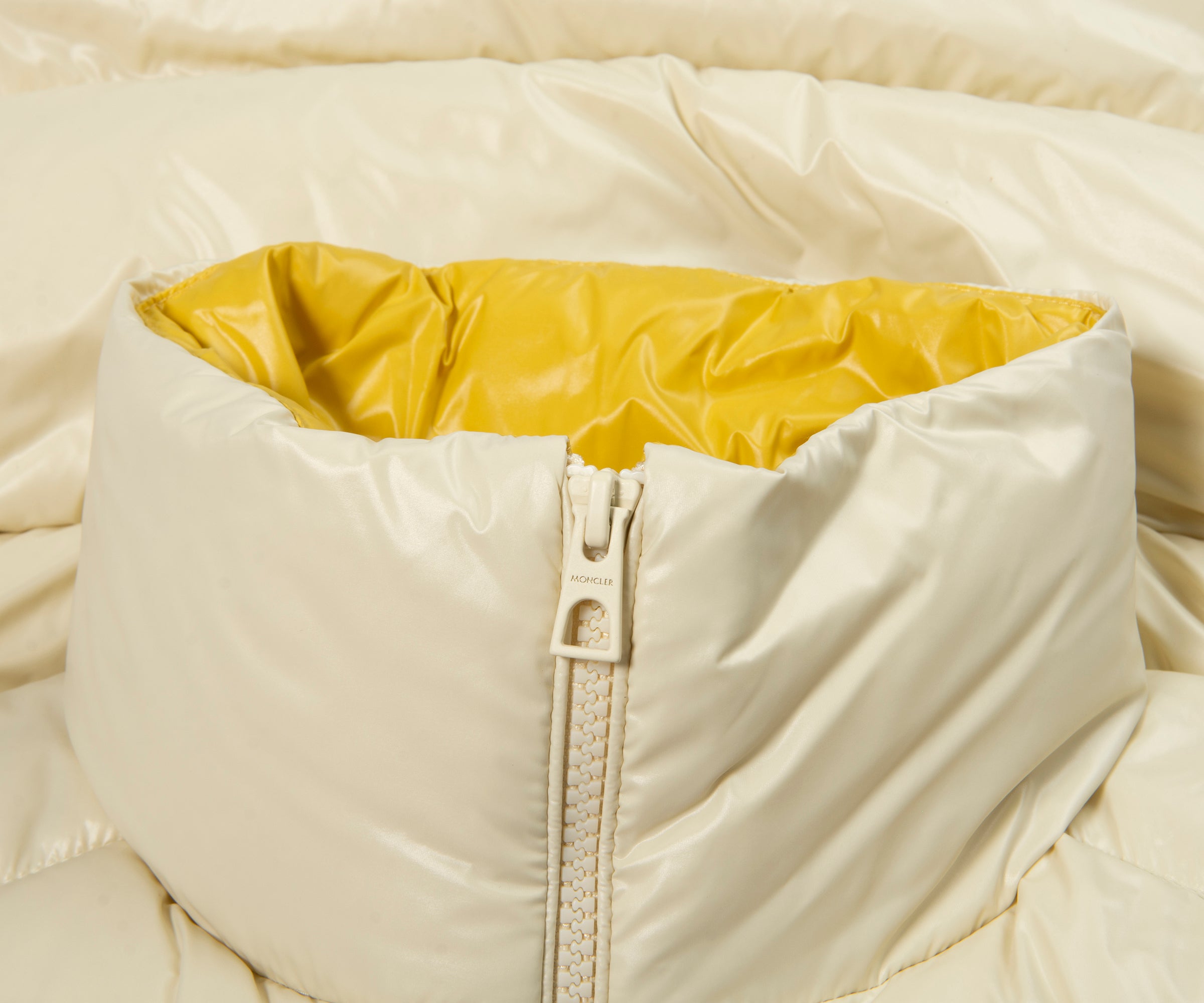 Moncler Lipsi Butter Yellow Felt Logo Gilet