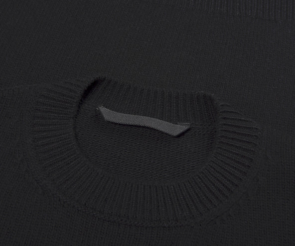 Moncler Black Large Logo Knitted Sweater