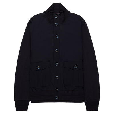 Herno Navy Blouson Full Button Jacket