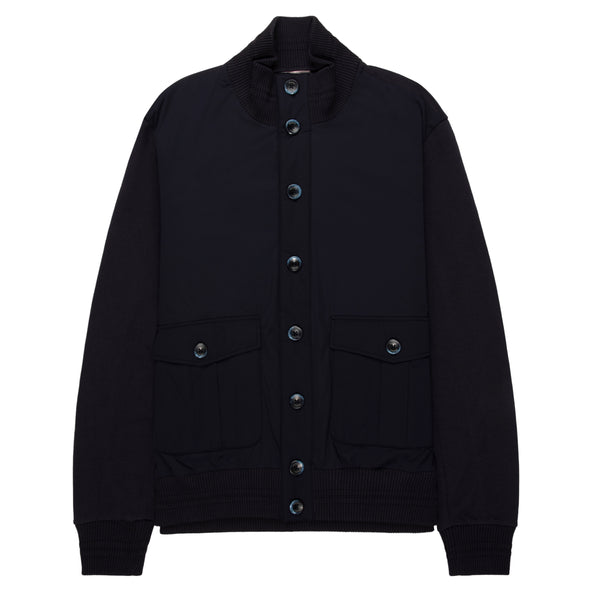 Herno Navy Blouson Full Button Jacket