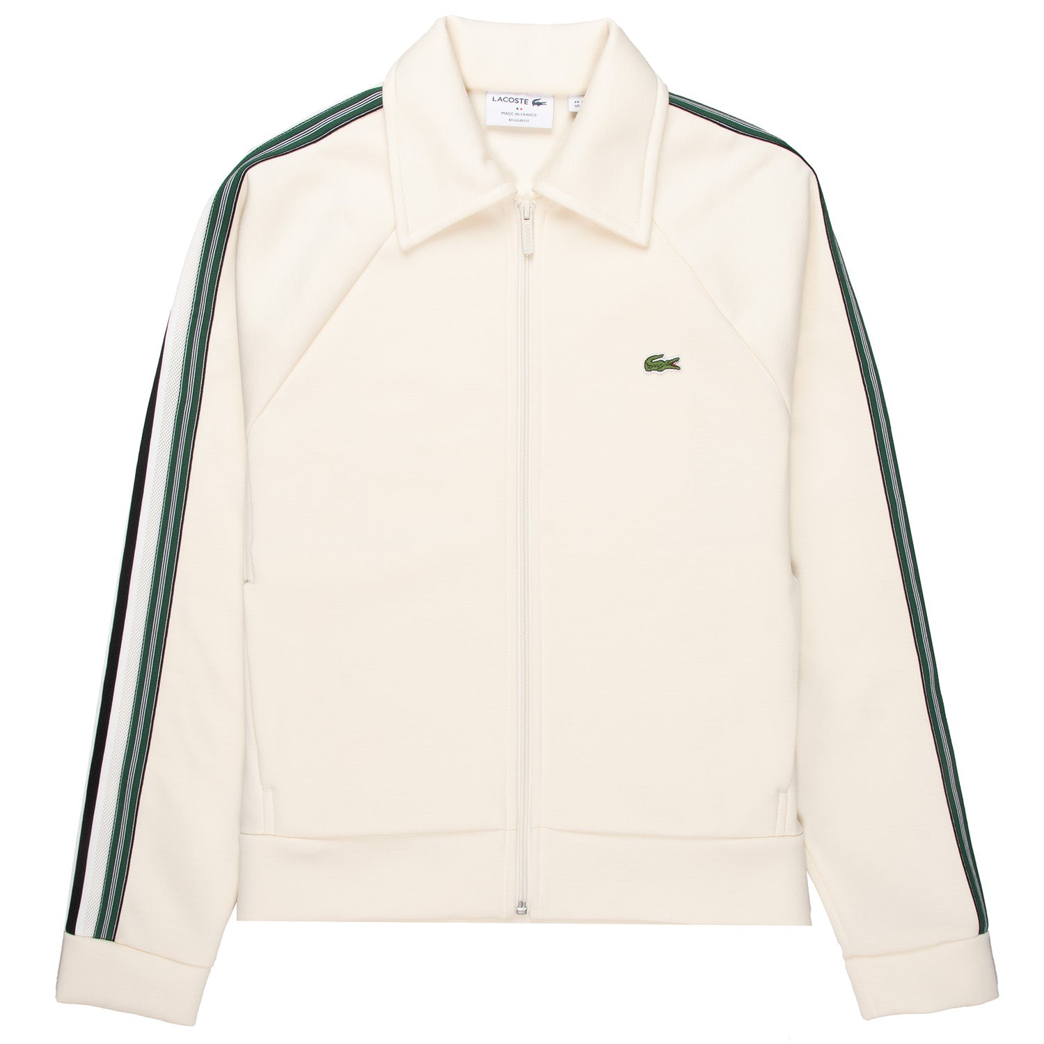 Lacoste White Zipped Track-Top