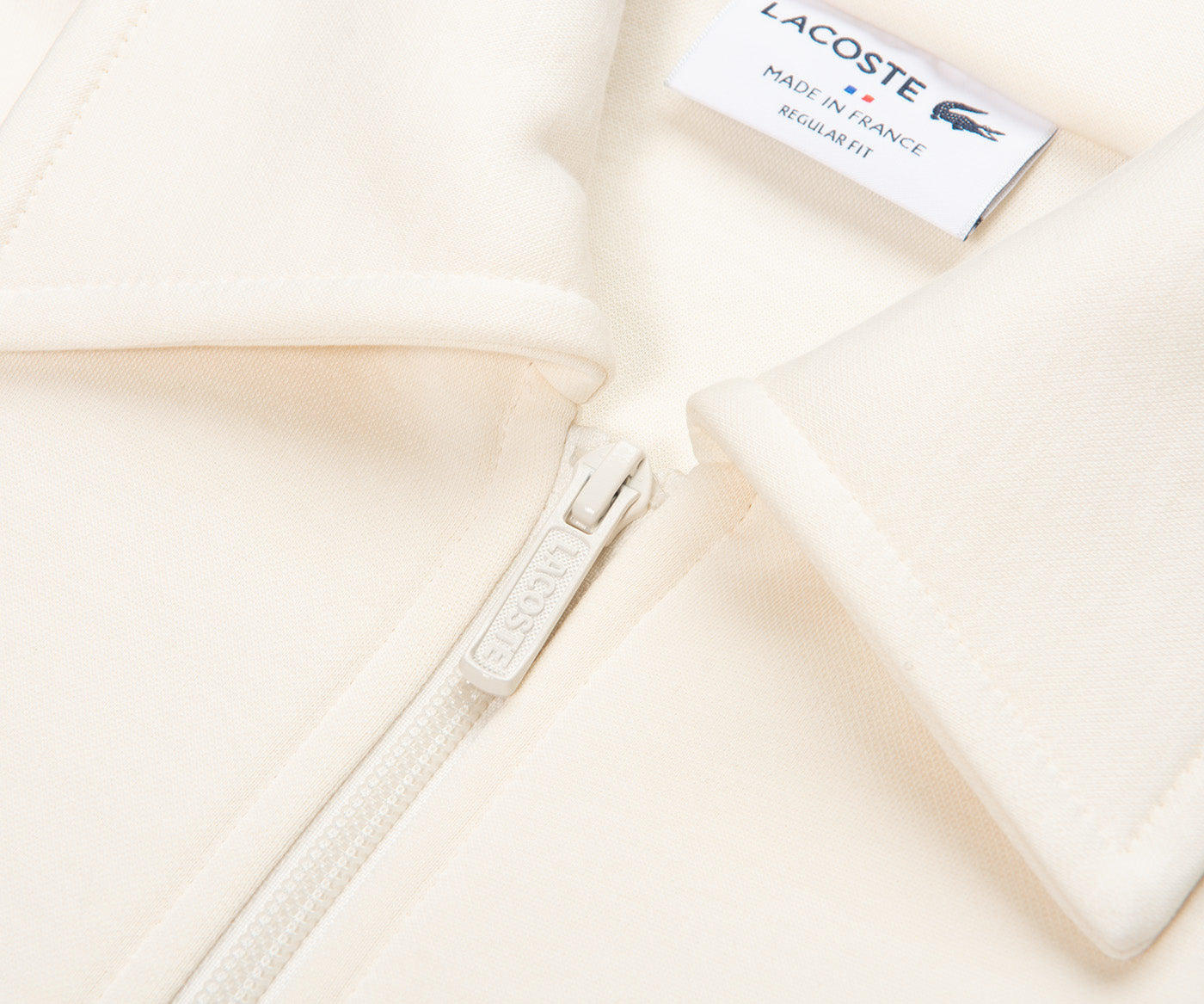 Lacoste White Zipped Track-Top