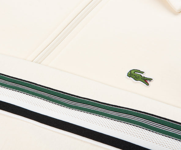 Lacoste White Zipped Track-Top