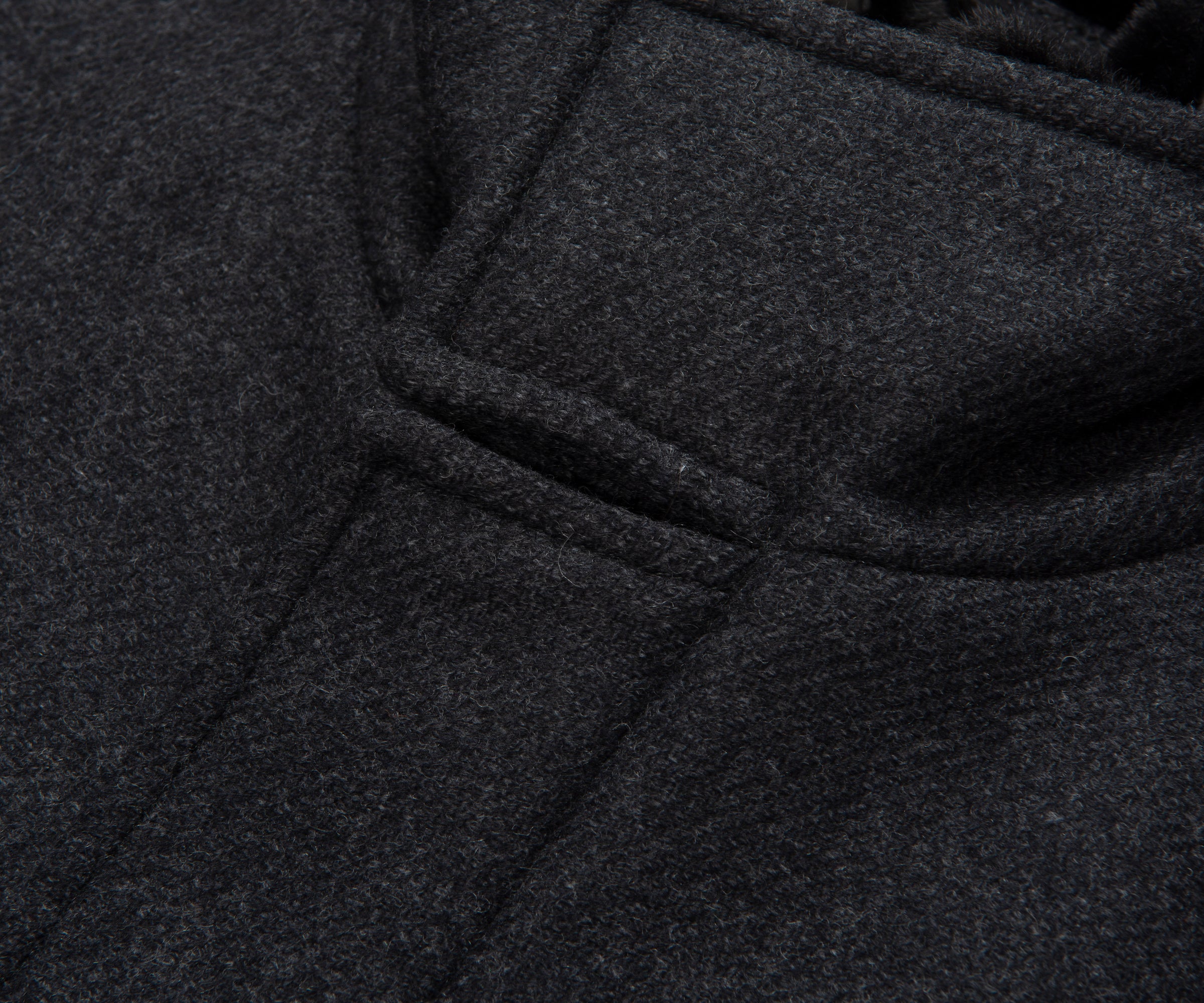 Herno Grey Fur Collard Woolen Overcoat