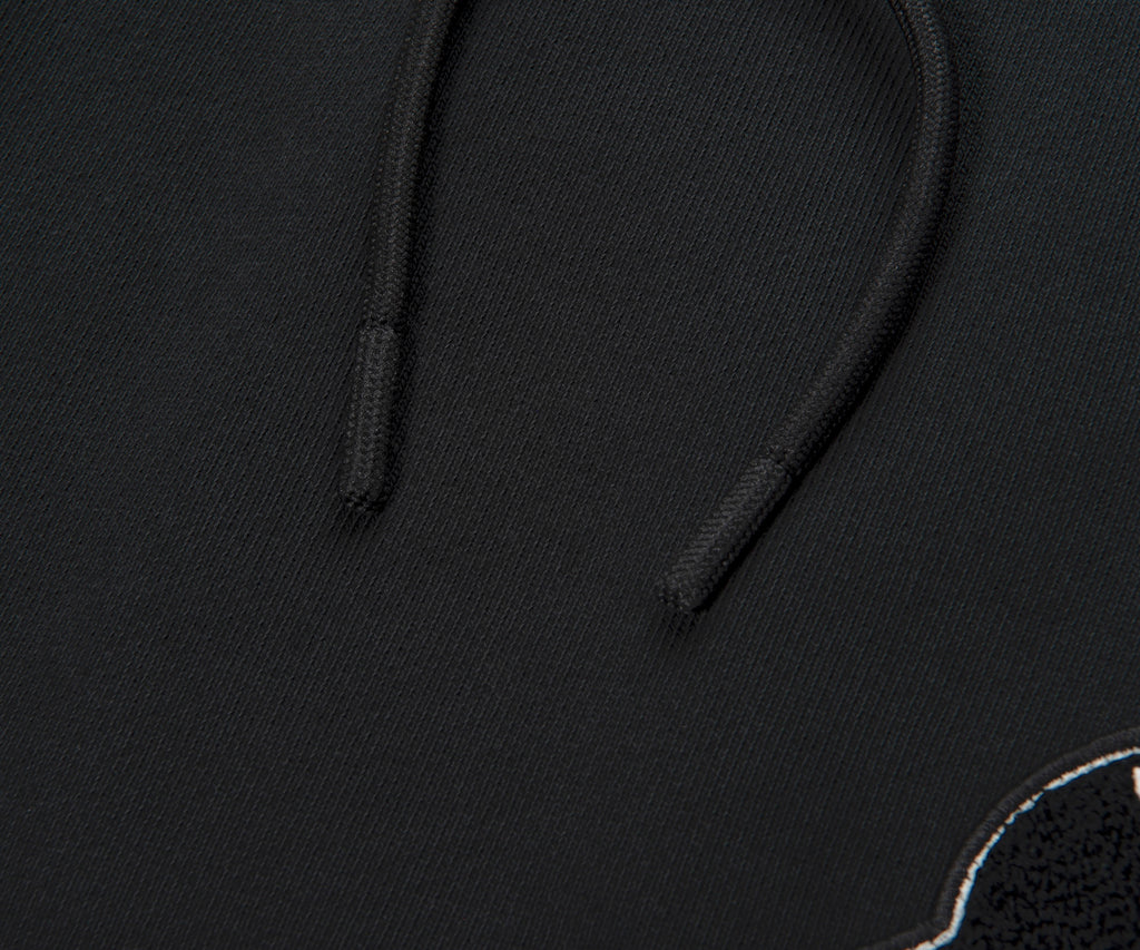 Moncler Black Fuzzy Logo Cotton Shorts