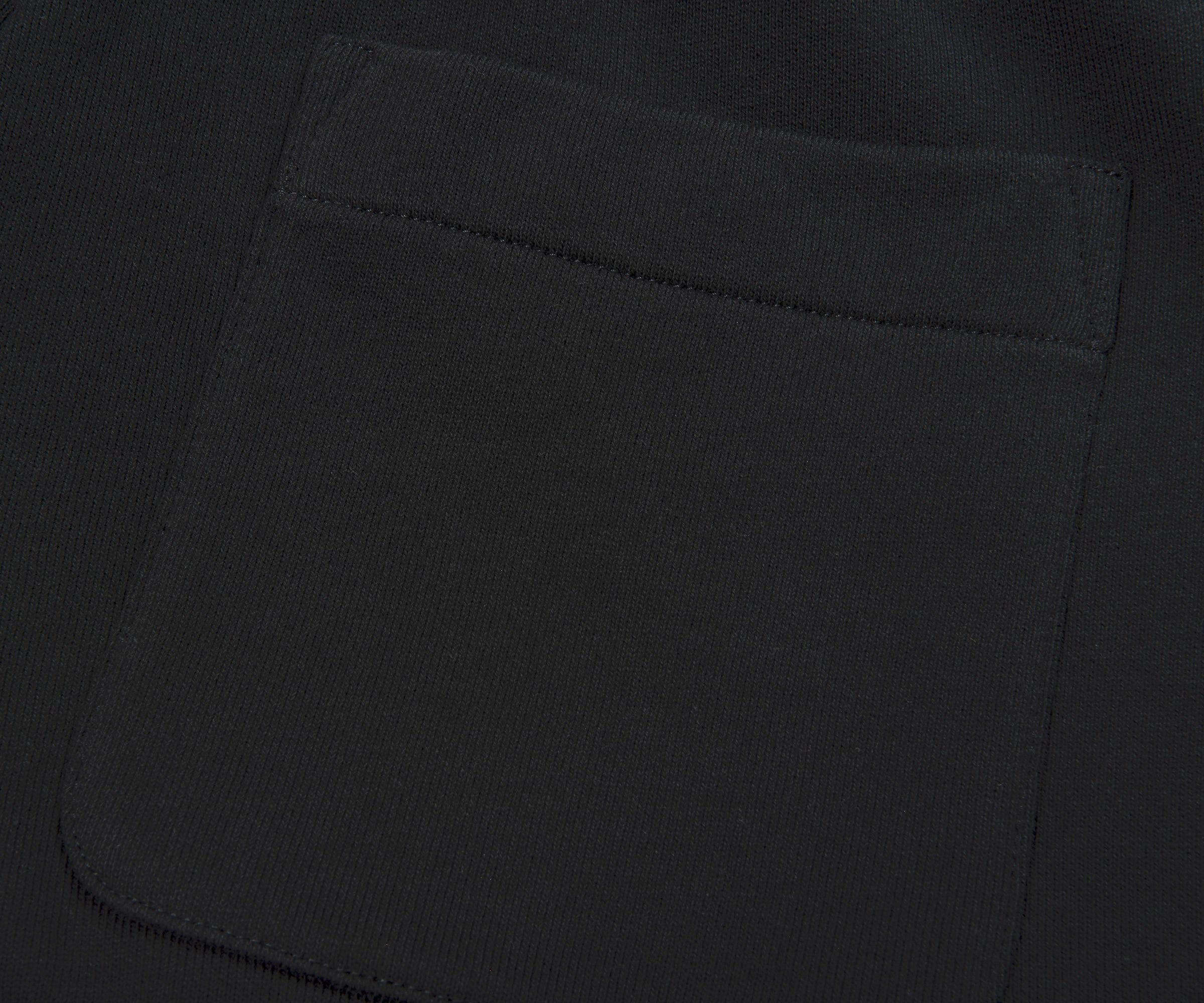 Moncler Black Fuzzy Logo Cotton Shorts