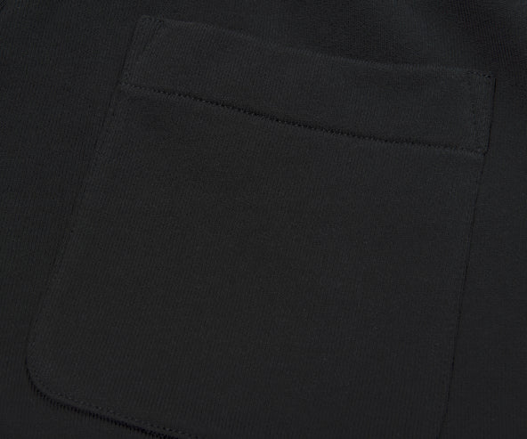 Moncler Black Fuzzy Logo Cotton Shorts