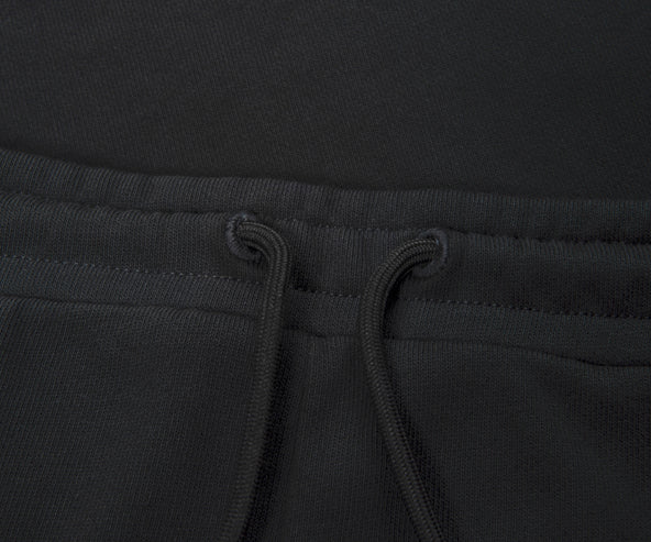 Moncler Black Fuzzy Logo Cotton Shorts