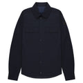 Moncler Navy Light Weight Overshirt Leather Badge