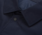 Moncler Navy Light Weight Overshirt Leather Badge