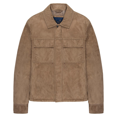 Paul & Shark Brown Suede Aqua Leather Jacket
