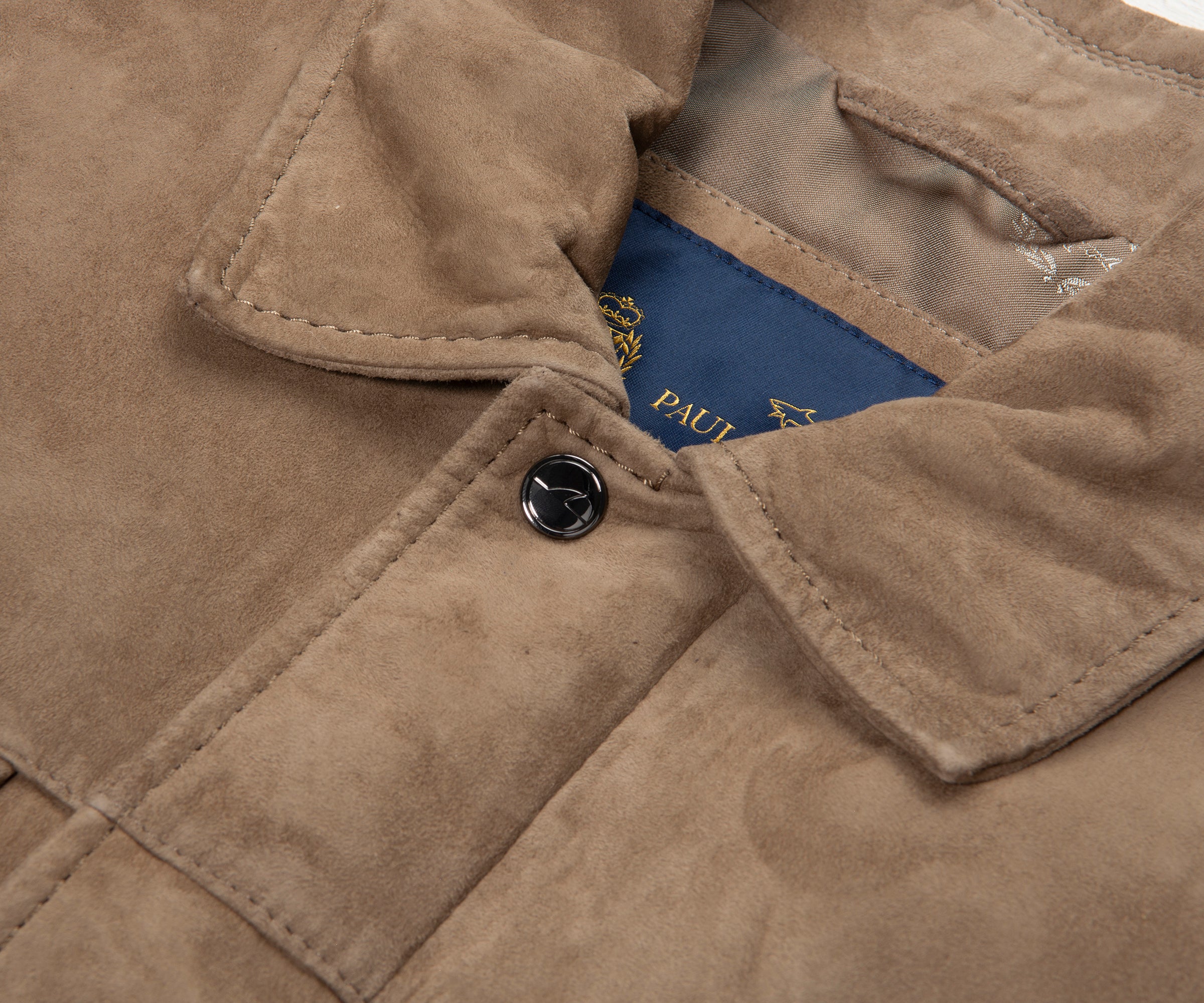 Paul & Shark Brown Suede Aqua Leather Jacket