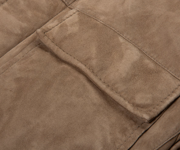 Paul & Shark Brown Suede Aqua Leather Jacket